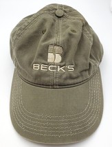 Becks Hat Olive Green Snapback Hybrid Seed Farmer Made USA Agriculture T... - £6.95 GBP