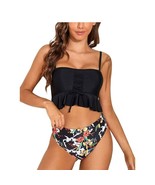  Ruffled Crop Top Tankini Set SIZE MEDIUM NWOT - $17.64