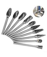 Tungsten Carbide Burr Drill Bit Set Die Grinder For Carving Metal Drilling - £20.89 GBP