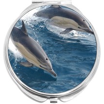 Dolphins Compact with Mirrors - Perfect for your Pocket or Purse - $11.76