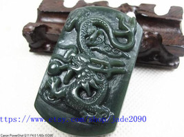 Free Shipping - chinese green jadeite jade dragon , Elegant Natural green Dragon - £20.09 GBP