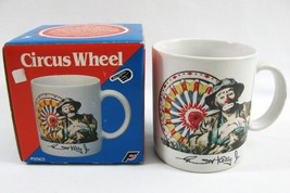 Vtg Emmett Kelly Jr Coffee Mug Clown Circus Ferris Wheel Ceramic Flambro 1987 - £8.95 GBP