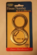 IVES SCHLAGE Solid Brass House Number &quot;8&quot; EIGHT New vintage (June 2000) sealed - £6.33 GBP