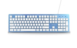 iRiver Korean English Keyboard USB Wired Membrane Cover Skin Protector (Blue)