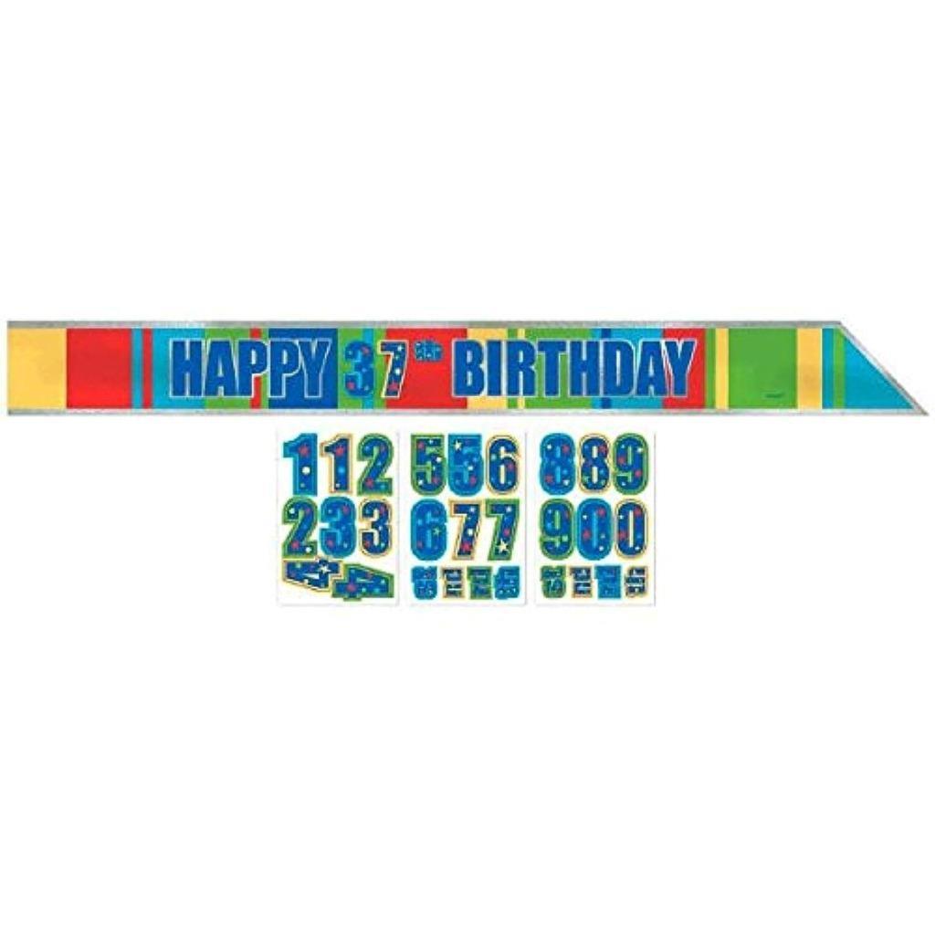 Add An Age Customizable Happy Birthday Sash w/ Stickers Party Supplies New - $6.85