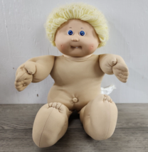 Vintage 1985 Cabbage Patch Kids Doll - Yellow Blonde Yarn Hair, Blue Eyes, Tooth - £19.16 GBP