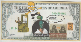 Simpsons Little House on the Prairie Bart Turns Charles hair green Novelty Bill. - £2.35 GBP