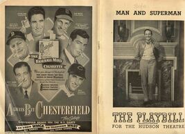 Playbill Man and Superman Hudson Theatre 1948 Maurice Evans  - $11.88
