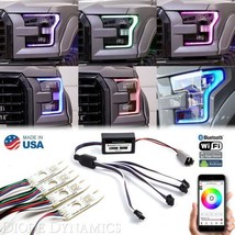 15-17 Ford F-150 RGBW LED Color Changing Headlight Accent Bars w/ Blueto... - $180.00