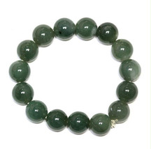 Free Shipping -  handmade dark green jadeite bracelet ,  Grade AAA Natur... - £23.92 GBP