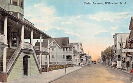 Wildwood New Jersey~Cedar AVENUE-Wm Izard Publ Postcard 1910s Family Liquor Sign - £5.44 GBP