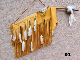 Native American Navajo Buckskin Leather Bow Case W Bow &amp; 2 Arrows, Cybil Smith - £341.58 GBP