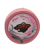 Minnesota Wild Happy Valentine&#39;s Day Souvenir Puck NHL - Pink - £15.56 GBP
