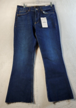 Zara Jeans Womens Size 10 Blue Denim Pockets Flat Front Straight Leg Belt Loops - £16.59 GBP