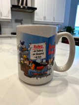 Vintage Disneyland Mickey Mouse Bored Meeting Ceramic Coffee Mug w Handle - $11.88