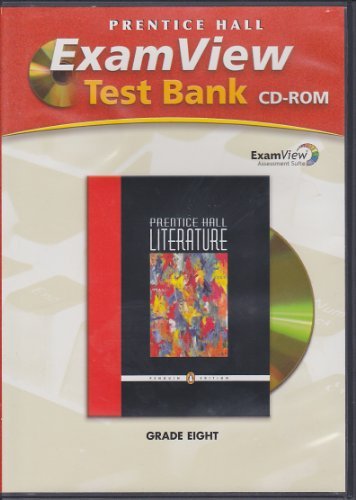Prentice Hall Literature Exam View Test Bank CD ROM Grade 8 2007c [CD-RO... - $11.72