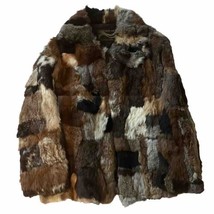 Vintage Women’s Rabbit Fur Coat Patchwork Jacket Montgomery Ward Needs Repair - £50.81 GBP