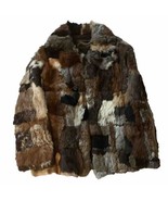 Vintage Women’s Rabbit Fur Coat Patchwork Jacket Montgomery Ward Needs R... - £51.36 GBP