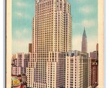 Nuovo Waldorf Astoria Hotel New York Città Ny Nyc Unp Lino Cartolina P27 - $3.03