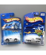 Hot Wheels Corvette Sting Ray Silver Lot of 2 Diecast 1/64 Scale 025 &amp; 015 - $11.64