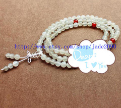 Free Shipping - 8mm Natural MOONSTONE Prayer Beads Mala meditation yoga 108 bead - $29.99