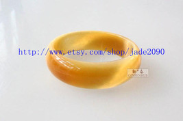Free shipping - Natural yellow tiger eye stone charm bangle ( custom size Diamet - £31.38 GBP