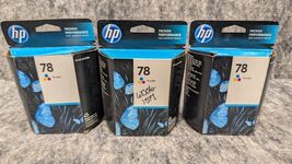 3 x HP 78 Tri-Color Ink Print Cartridge C6578DN Expired New Genuine Sealed - $29.99