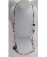 Lightweight Fashion Necklace Copper Links Beads and More - £7.77 GBP