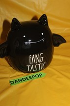 Rae Dunn Fang Tastic Figural Ceramic Black Bat Halloween - £56.26 GBP