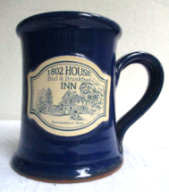 John Deneen Pottery Coffee Mug 1802 House Kennebunkport Maine Embossed Medallion - £18.91 GBP