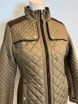 Weatherproof Brown Quilted Zip Front High Collar Lined Jacket Size S - $35.14