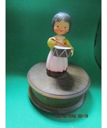 1960S WOOD REUGE MUSIC BOX LITTLE DRUMMERBOY WIND UP WORKS NO BATTERIES ... - €46,44 EUR