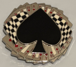 Spade and Cards Belt Buckle Poker Playing Card Gambling Gambler Casino H... - £11.17 GBP