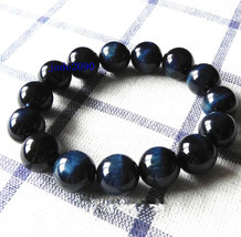 Free Shipping - Natural blue tiger eye STONE Prayer Beads charm beaded bracelet  - £23.90 GBP