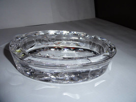 Mario Cioni Crystal  Ashtray Signed 7.5" L x 4.5" W x 1.75" H  Made in Italy - $4,455.10 MXN