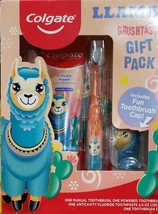Colgate Kids Toothpaste, Manual and Battery Kids Toothbrushes Llama Gift Set - $19.79