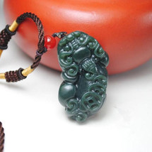 Free Shipping - good luck Real Natural Green jade carved Pi Yao  Amulet ... - $11.00