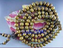 Free Shipping - Tibetan Buddhism Natural Green sandalwood Prayer Beads meditatio - £23.69 GBP