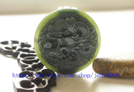 Free Shipping - Empire dragon pendants ,  Real Green jade craved Royal dragon pe - £18.08 GBP
