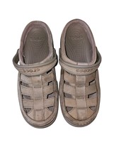 Crocs Gladiator Leather Fisherman Sports Sandals Desert Tan Men’s Size 11 - $367.91 MXN