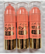 LOT OF 3 L.A. Girl Velvet Blush Contour Stick GCS584 Snuggle - $10.45