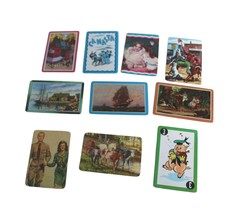 Lot of 10 Vintage Swap Playing Cards Animals People Canasta Tropical 54170 - £15.79 GBP