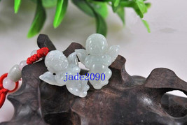 Free Shipping -  Real jade , Hand carved Natural white jadeite jade carved angle - $25.99