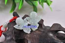 Free Shipping -  Real jade , Hand carved Natural white jadeite jade carv... - $25.99