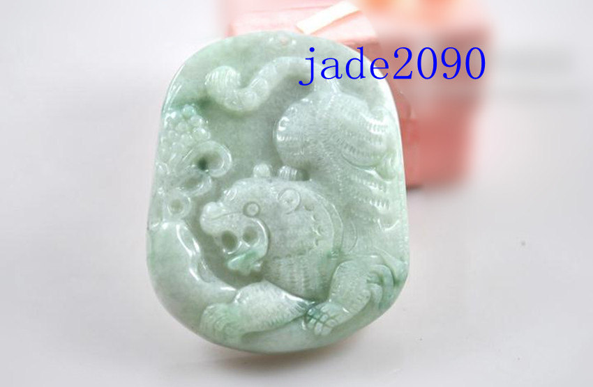 Primary image for Free Shipping - jadeite jade Tiger  , Elegant Natural green Tiger  jadeite jade 