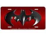 Cool Batman Inspired Art on Red FLAT Aluminum Novelty Auto License Tag P... - $17.99