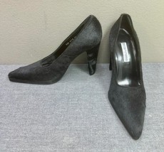 Beautiful EMPORIO ARMANI Black Pony Hair Heel Pumps Shoes Size 39 IT / 8... - $98.99