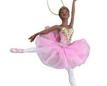Kurt Adler African American Ballerina Ornament Pink gold 6.25 in - $14.77