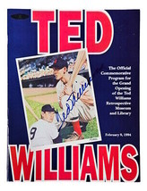 Ted Williams Signed 1994 Museum Program Williams Hologram - £250.68 GBP