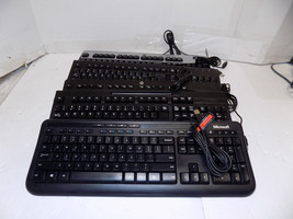Lot of 5 - MIXED USB Keyboards All Tested And Working Various Models - $23.50